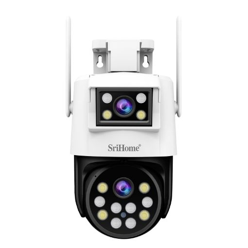 SriHome SH048 Dual Lens 2MP Smart Night Vision IP Camera (UK Plug) - 1