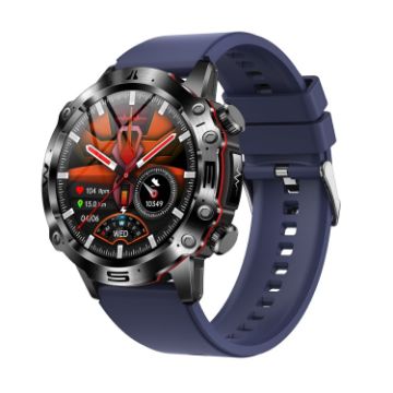 ET482 Sports Smart Watch with Bluetooth Call & ECG, Blue Band - 1