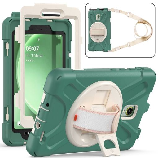 Samsung Galaxy Tab Active5 X300 Case with Strap, Emerald Green - 1