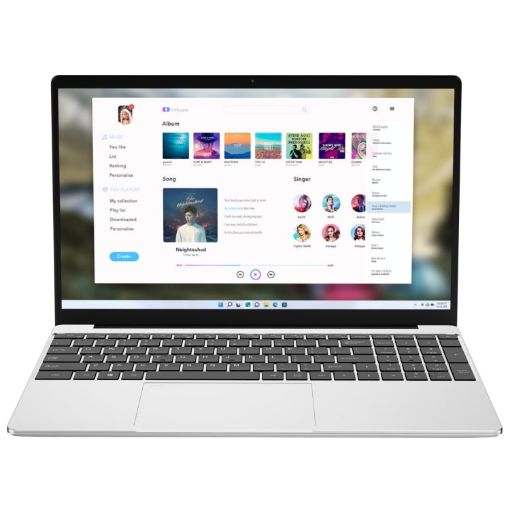 GXMO F152G 15.6" Laptop, 16GB+512GB, Intel N95, Windows 11, Silver - 1