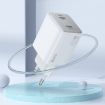 hoco N42 Elogiado PD45W Dual-port Type-C Charger, EU Plug, White - 4