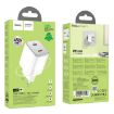 hoco N42 Elogiado PD45W Dual-port Type-C Charger, EU Plug, White - 6