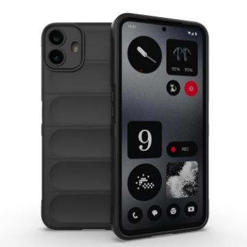 Nothing CMF Phone 1 Case: Magic Shield TPU + Flannel (Black) - 1