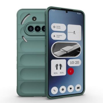 Nothing Phone 3a Dark Green Magic Shield TPU + Flannel Case - 1