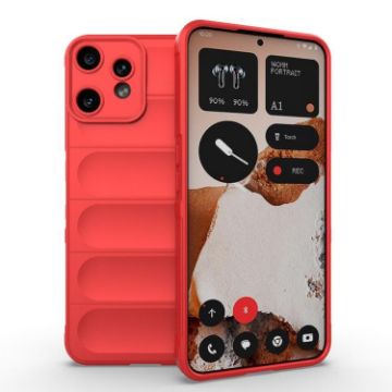 Nothing CMF Phone 2 Pro 5G Case - Magic Shield TPU + Flannel (Red) - 1