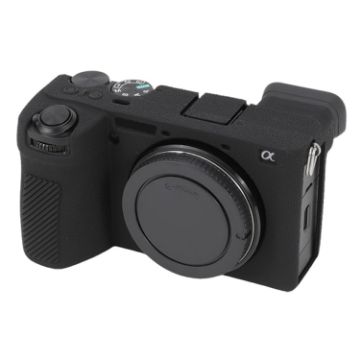 Sony ILCE-6700/A6700 Black Litchi Texture Silicone Case - 1