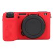 Red Litchi Texture Soft Silicone Case for Sony ILCE-6700/A6700 - 2