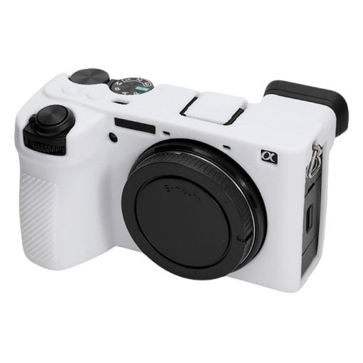 Sony ILCE-6700/A6700 Litchi Texture Silicone Case (White) - 1