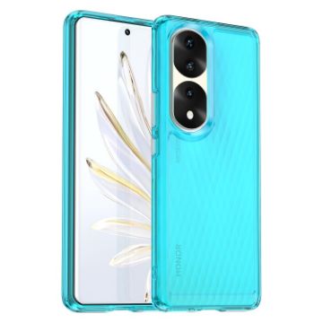Honor 70 Pro 5G TPU Phone Case - Candy Series, Transparent Blue - 1