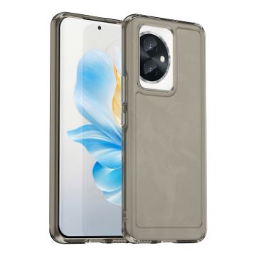 For Honor 100 TPU Phone Case (Transparent Grey, Candy Series) - 1