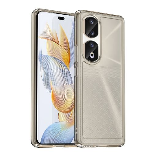 Honor 90 Pro Candy Series Transparent Grey TPU Phone Case - 1