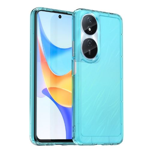 For Honor Play 8T Candy Series Blue TPU Case (Transparent) - 1