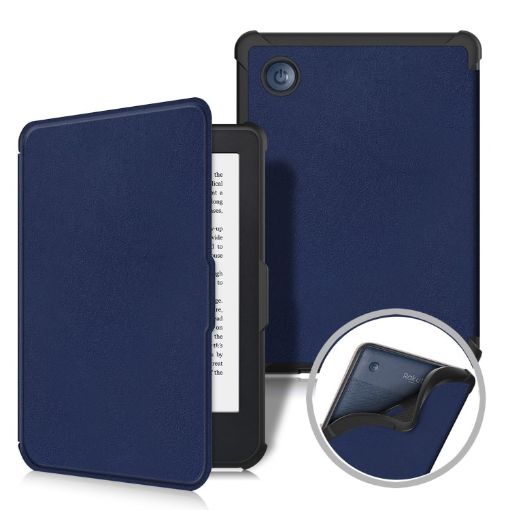KOBO Clara 2E 2022 Dark Blue TPU Leather Smart Tablet Case - 1