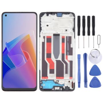 OPPO Reno7 Lite AMOLED LCD Screen Digitizer Assembly with Frame - 1