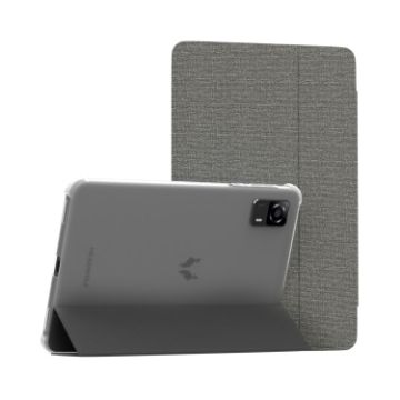HEADWOLF Fpad5 Tablet PC Case: Grey Silicone & Leather Cover - 1