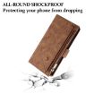Retro Frosted RFID Leather Phone Case for Motorola Moto G86 5G (Brown) - 6