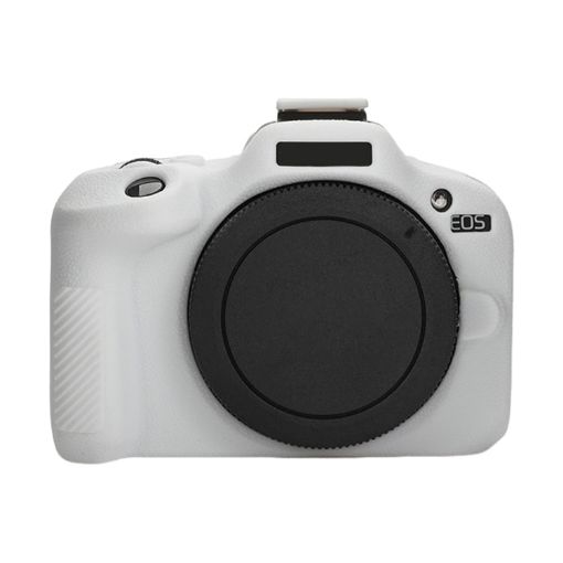 Canon EOS R100 Litchi Texture White Silicone Protective Case - 1
