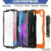 iPad Pro 13 2024 Protective Case Silicone Hybrid (Orange+Black) - 5