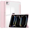 iPad Pro 13 2024 Pink TPU Smart Leather Tablet Case 3-Fold Cover - 1