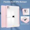 iPad Pro 13 2024 Pink TPU Smart Leather Tablet Case 3-Fold Cover - 5