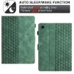 Galaxy Tab A8 X200 Building Blocks Embossed Leather Case - Green - 6
