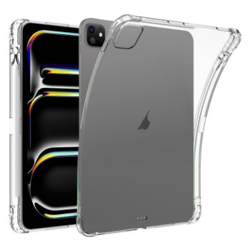 iPad Pro 13 2024 Transparent TPU Shockproof Case with Pen Slot - 1