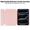 iPad Pro 13 2024 Pink Transparent Rotation Leather Case - 4
