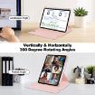 iPad Pro 13 2024 Pink Transparent Rotation Leather Case - 6