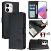 OPPO A5x 4G/5G Cat Rat Embossed RFID Leather Case with Lanyard - 1