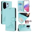 Vivo S30 Pro Mini Cat Rat RFID Leather Case with Lanyard Mint Green - 1