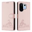 Vivo S30 Pro Mini Cat Rat Embossed RFID Leather Case with Lanyard - 2