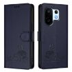 Vivo S30 Pro Mini Blue RFID Leather Case with Cat Rat Pattern & Lanyard - 2