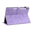 Samsung Galaxy Tab S9+/S9 FE+ Purple Lily Embossed Leather Case - 6