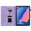 Samsung Galaxy Tab A 8.0 2019 Purple Lily Embossed Leather Case - 4