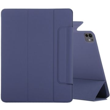 iPad Pro 13 2024 Double-Sided Magnetic Leather Case - Dark Blue - 1
