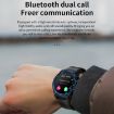 LC18 1.53" IP67 Sport Smart Watch with Earbuds, Health Monitor (Blue) - 5