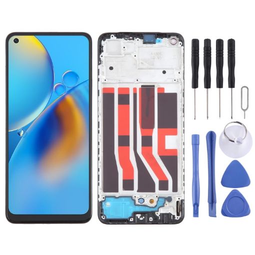 OPPO A74 4G OLED Screen Digitizer Assembly with Frame - 1
