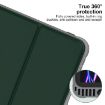 iPad Pro 13 2024 Dark Green Mutural Hybrid Leather Case - 5
