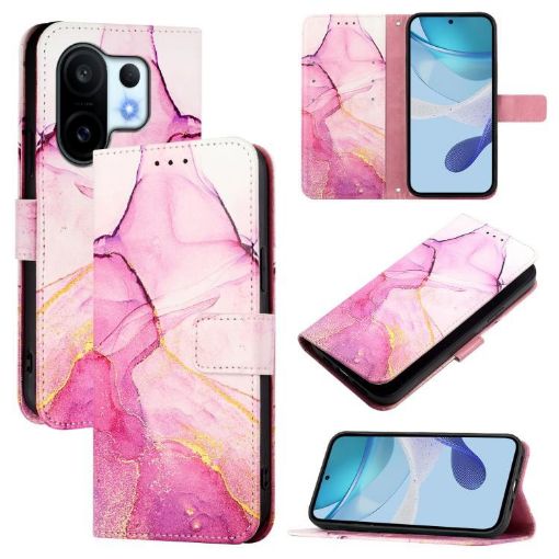 Vivo S30 Pro mini PT003 Pink Purple Gold Marble Flip Case - 1