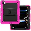 Rose Red Silicone Tablet Case for iPad Pro 13 2024 with Strap - 2