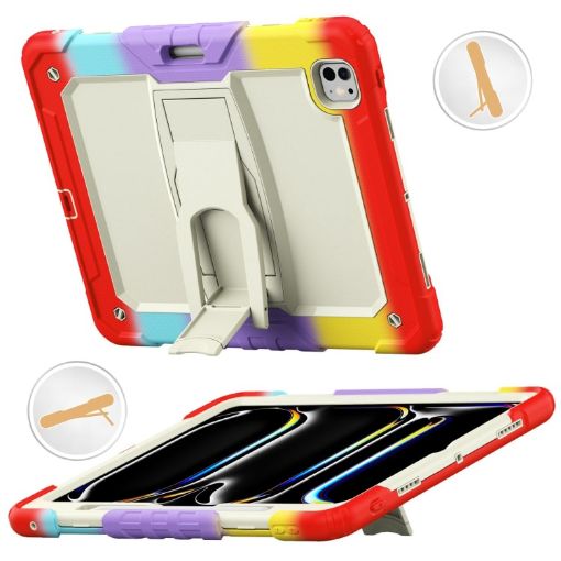 iPad Pro 13 2024 Case with Strap & Holder (Camouflage Red) - 1