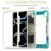 iPad Pro 13 2024 Camouflage Blue Silicone Case with Strap & Holder - 5