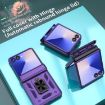 Galaxy Z Flip7 5G Purple Sliding Window Case with Ring Stand - 6