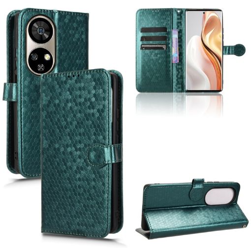 Ulefone Note 17 Pro Green Honeycomb Dot Leather Phone Case - 1