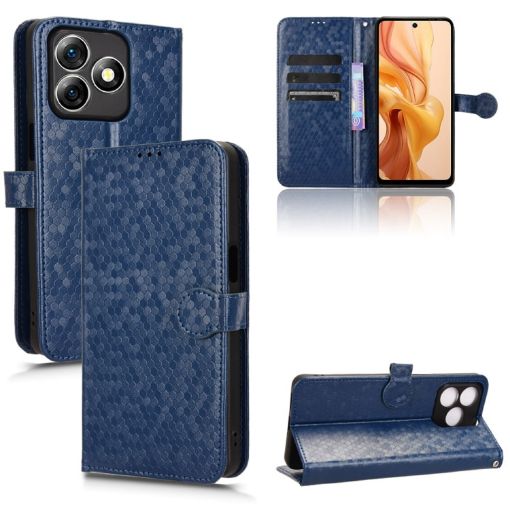 Ulefone Note 18 Ultra Blue Honeycomb Dot Leather Phone Case - 1