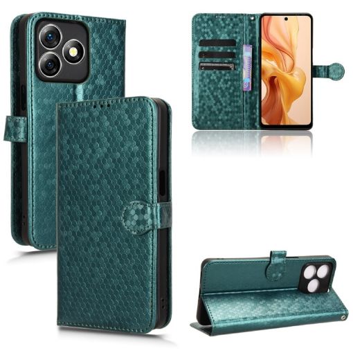 Ulefone Note 18 Ultra Green Leather Phone Case with Honeycomb Texture - 1