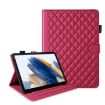Samsung Galaxy Tab A8 10.5 Rhombus Leather Case (Red) - 1