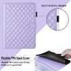 Samsung Galaxy Tab S10 FE+ Leather Case Rhombus Lattice Purple - 4