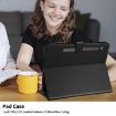 Samsung Galaxy Tab S10 FE+ Black Rhombus Lattice Leather Case - 5