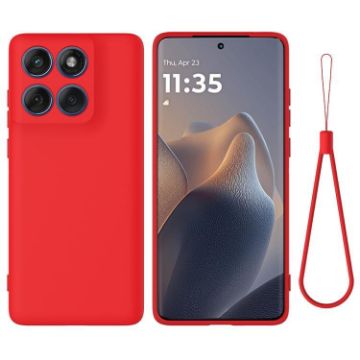 Motorola Edge 60 Pro Red Silicone Dropproof Full Coverage Case - 1
